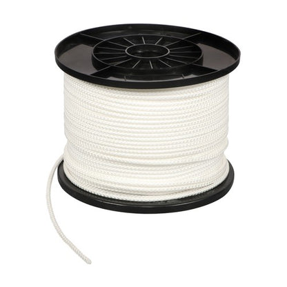 Solid Spare 3/16" x 500Ft White Hollow Braid Polypropylene Rope For Indoor & Outdoor