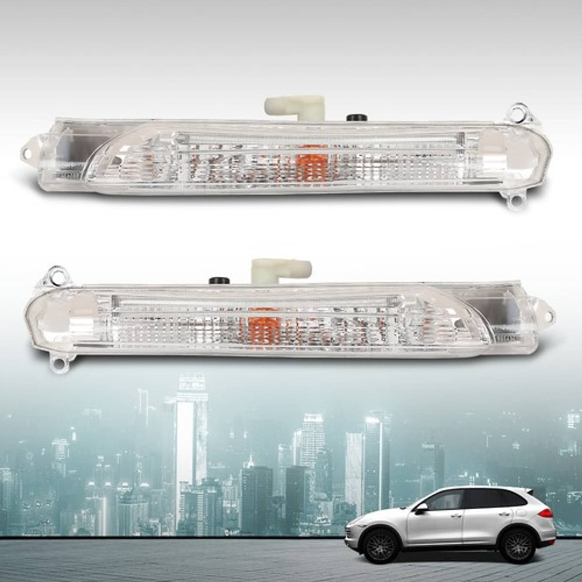 Solid Spare Fit For 2008-2010 Porsche Cayenne Front Bumper Turn Signal Light Left+Right