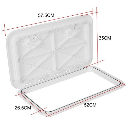 Solid Spare 2Pk Deck Marine Access Hatch & Lid 24" x 14" Boat Hatch Handle Marine Caravan RV