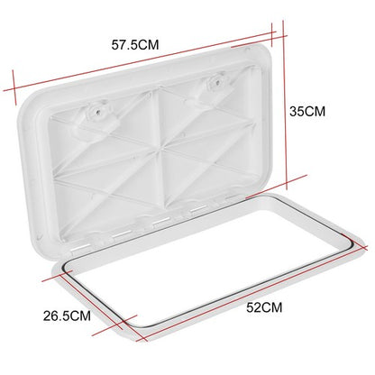 Solid Spare 2Pk Deck Marine Access Hatch & Lid 24" x 14" Boat Hatch Handle Marine Caravan RV