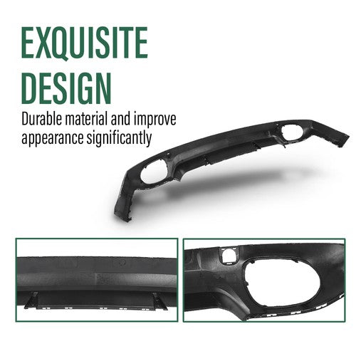 Solid Spare Fit For 2008 2009 2010 Porsche Cayenne 957 Rear Bumper Lower Valance Spoiler