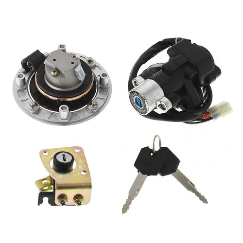 Solid Spare Ignition Switch Gas Cap Cover Seat Lock Key Set For Suzuki GSXR600 97-00