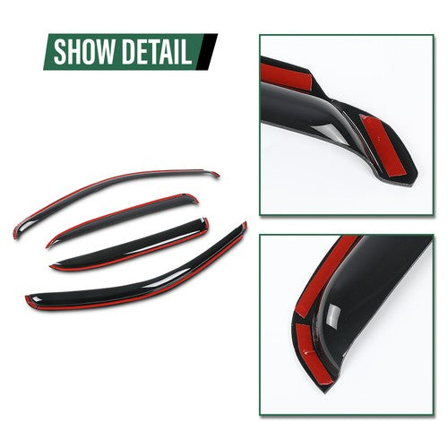 Solid Spare Rain Guards Window Visors Fit For 00-06 Chevy Tahoe/GMC Yukon/Cadillac Escalade