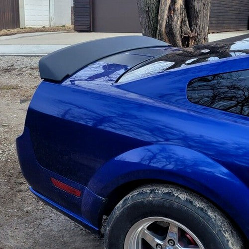 Solid Spare For 2005-2009 Ford Mustang GT500 Ducktail Style Rear Trunk Spoiler Wing Black