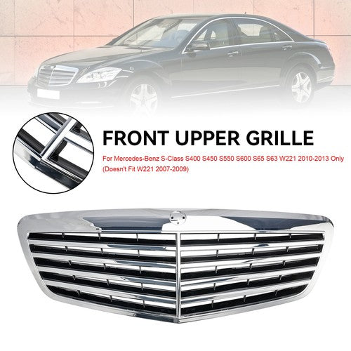 Front Chrome Grill Fit Mercedes Benz S-Class 2010-13 W221 S550 S600 S63 S65 AMG