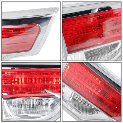 Solid Spare Outer+Inner Taillights Fit For 14-16 Toyota Highlander 1 Pair Chrome Headlights