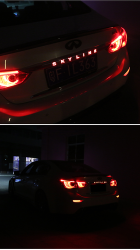 For 2014-2017 Infiniti Q50 Q50S skyline LED Smoke Tail Light Brake Signal Lamp