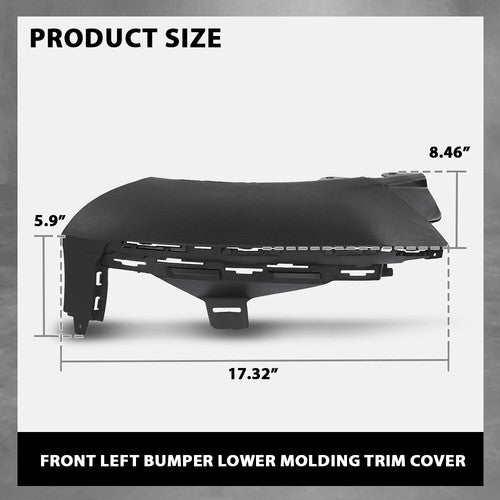 Solid Spare Front Bumper Left Lower Trim Fit For 16-22 Mercedes-Benz GLC X253 A2538857900