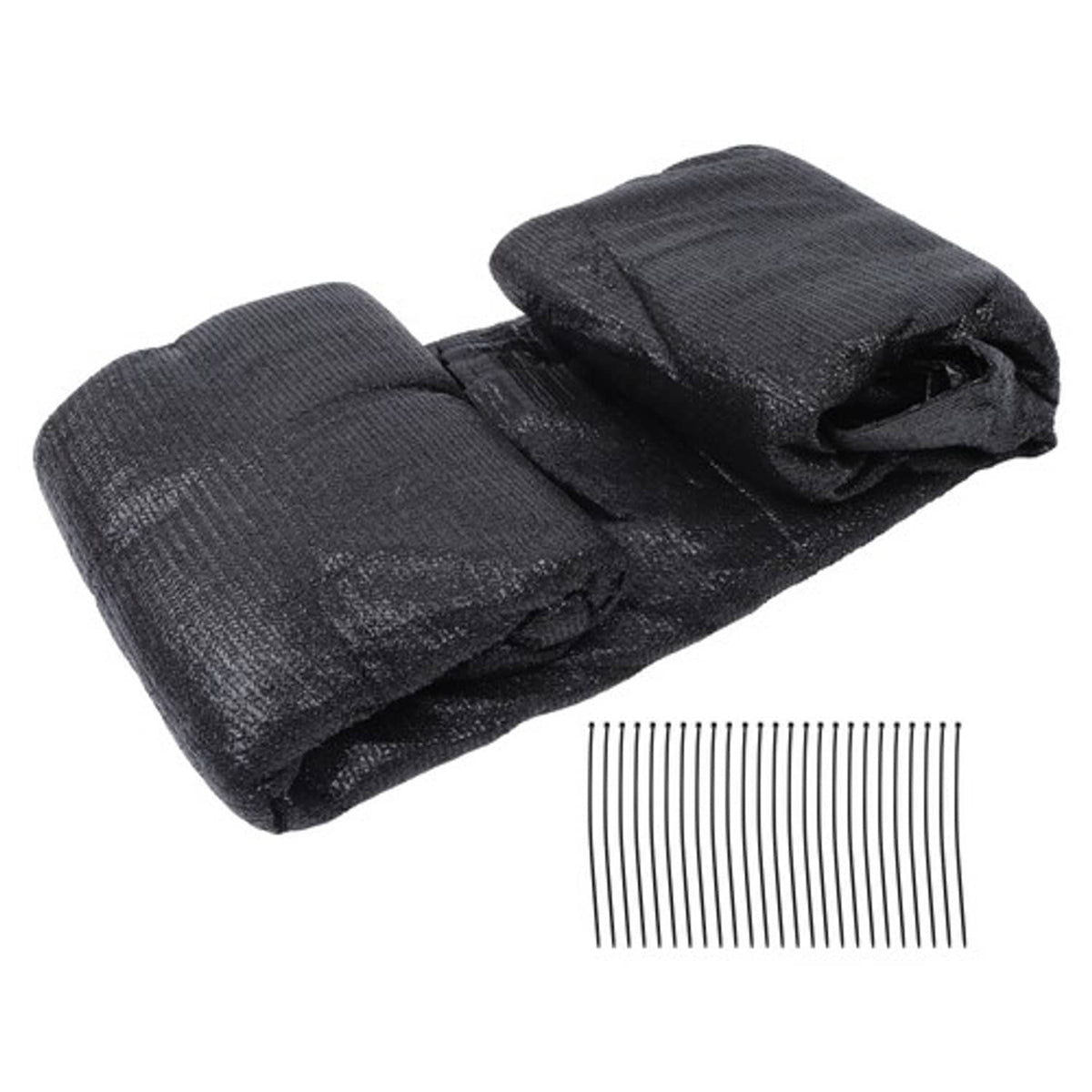 Solid Spare Heavy Duty Garden Privacy Fence 5FTx50FT Black Barrier Net With Zip Ties