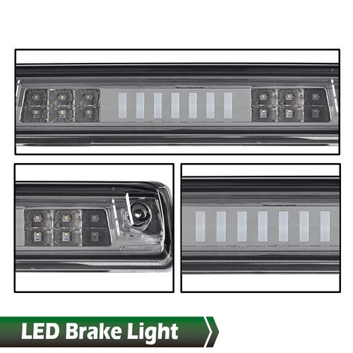 Solid Spare Fit For 15-18 Colorado Canyon Smoke/Chrome LED 3rd Brake Light Cargo Lamp