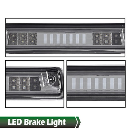 Solid Spare Fit For 15-18 Colorado Canyon Smoke/Chrome LED 3rd Brake Light Cargo Lamp