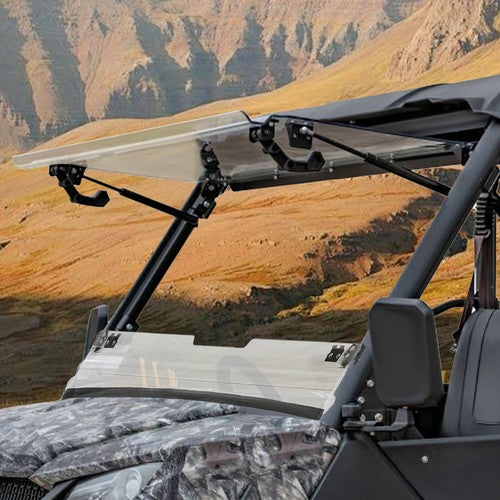 Solid Spare For CFMOTO UForce 1000 2019-2026 Front Vented Full Clear Flip Windshield