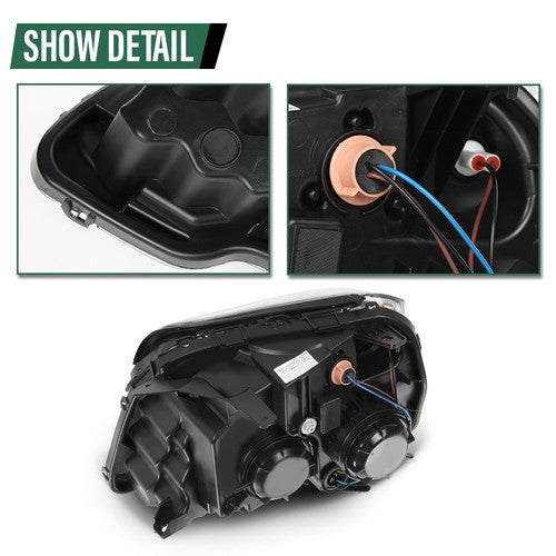 Solid Spare Fit For 2010-2015 GMC Terrain SL/SLT/SLE Halogen Headlights Assembly Left+Right