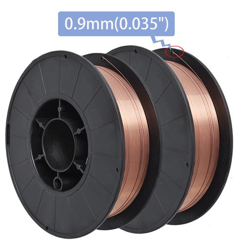 Solid Spare 2 Pack ER70S-6 0.035" (0.9mm) Mild Steel MIG Welding Wire 10-lbs Roll NEW