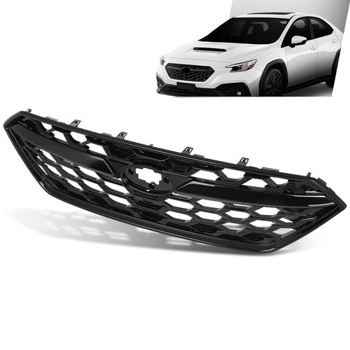 Solid Spare Fit For 2022-2023 Subaru WRX Front Bumper Upper Grille Assembly Black SU1200198