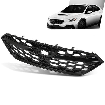 Solid Spare Fit For 2022-2023 Subaru WRX Front Bumper Upper Grille Assembly Black SU1200198