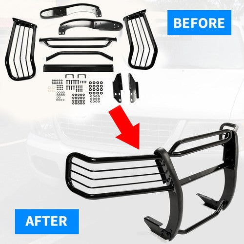Solid Spare Black Brush Grille Guard W / Hardware For 2002 03 04 05 Ford Explorer 4DR 4-Door