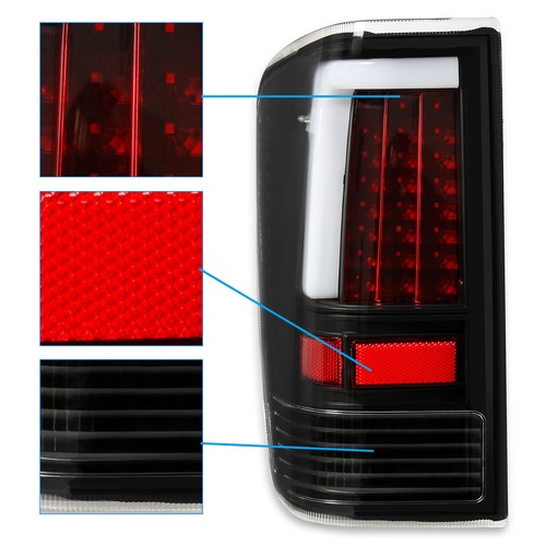 Solid Spare Black Fits 2004-2015 Titan LED Tube Tail Lights Brake Lamps Left+Right 04-15