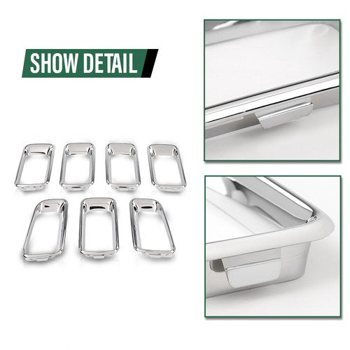 Solid Spare Front Grille Molding Trim Insert Bezel Fit For 11-17 Jeep Compass Silver