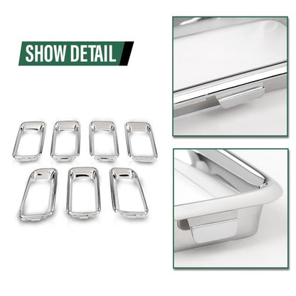 Solid Spare Front Grille Molding Trim Insert Bezel Fit For 11-17 Jeep Compass Silver