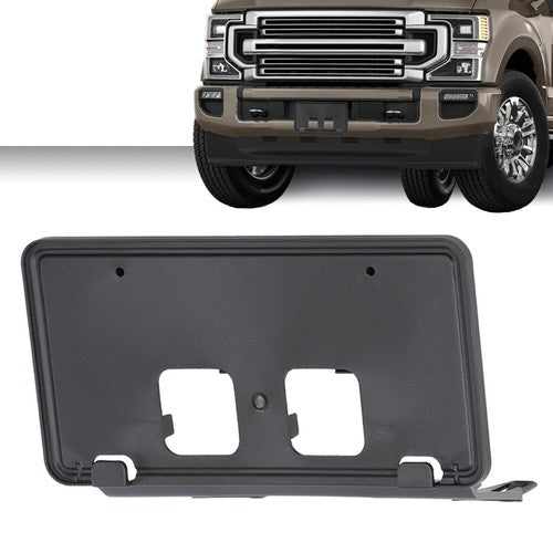 Solid Spare Fit For 2020-2022 Ford F250 F350 Super Duty Front Bumper License Plate Bracket