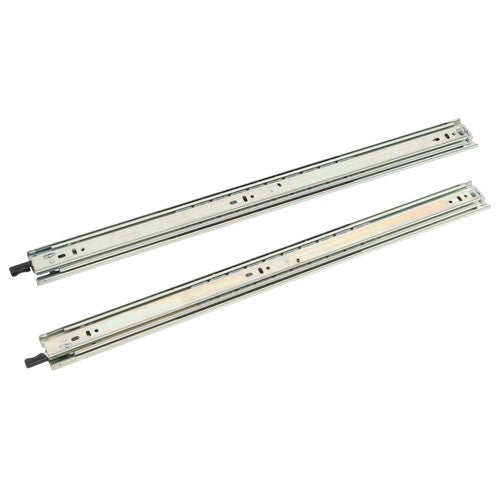 Solid Spare 1 Pair 24 Inch Locking Drawer Slides Full Extension & Lock 150lbs Capacity
