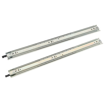 Solid Spare 1 Pair 24 Inch Locking Drawer Slides Full Extension & Lock 150lbs Capacity