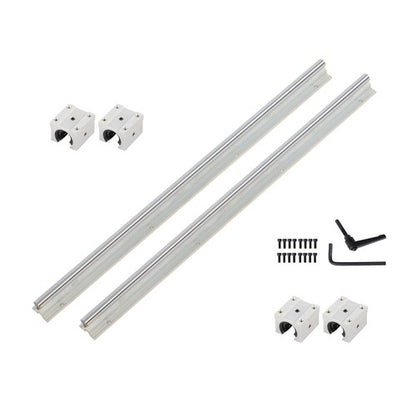 Solid Spare 2Pcs SBR12-500mm Linear Guide Rails with SBR12UU Bearing Blocks 4Pcs