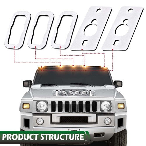 Solid Spare Fit For 2003-2009 Hummer H2 Cab Marker Roof Lights Running Lamp Gasket Seal