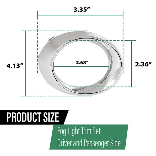 Solid Spare Fog Light Bezel Lamp Trim Left+Right Fit For 2010-2012 Mercedes Benz GLK350