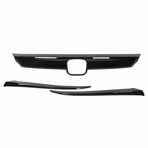 Solid Spare ABS Glossy Black Lip Front Grille Cover Moulding Trim For Honda Accord 2018-2020