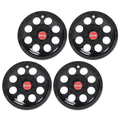 Solid Spare Fit For EZGO Club Car Yamaha 4pcs 10" Golf Cart Wheel Covers Hub Caps Black