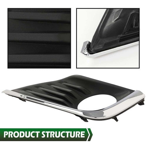 Solid Spare Front Bumper Fog Light Bezel Cover Left & Right Fit For 2016-2018 Nissan Altima