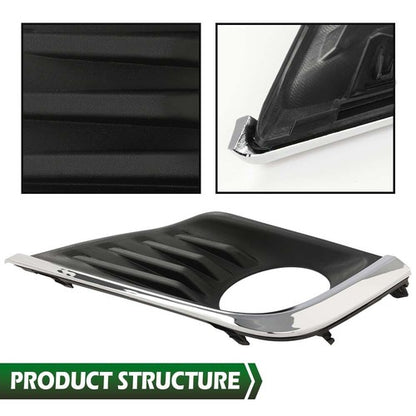Solid Spare Front Bumper Fog Light Bezel Cover Left & Right Fit For 2016-2018 Nissan Altima