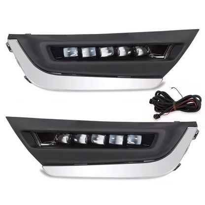 Solid Spare LED DRL Daytime Running Fog Lamp Lights w/Brackets For Honda CRV CR-V 2017-2019