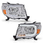 Solid Spare New Fit For Toyota Tacoma 2005-2011 LED DRL Tube Chrome Headlights Headlamps