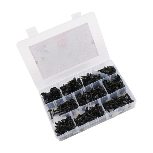Solid Spare 380Pcs Self Tapping Phillips Screws #8 #10 410 Stainless Steel for Metal