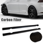 Pair Carbon Fiber Side Skirts Extension For 2013-16 Volkswagen GOLF 7 R VII MK7