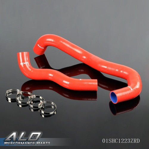 Solid Spare Fit For Ford 2003-2007 F250 6.0L Diesel Twin Beam Silicone Radiator Hose Kit Red