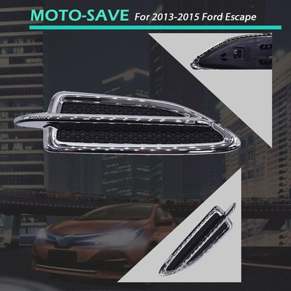 Solid Spare For Ford Escape 2013-2015 Front Left Side Fender Vent Moulding Chrome Trim