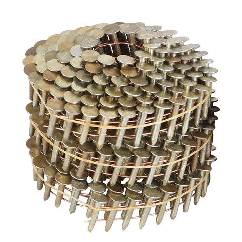Solid Spare 3600 full round head roof nails, 7 / 8 inch, 15 degree inclined coil Galvanized