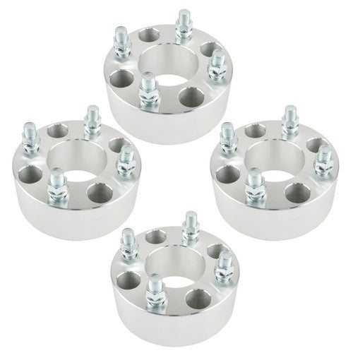 Solid Spare Wheel Spacers 2" 50mm 4x101.6mm Hub Bore 62mm Thread Size 1/2"x20 Silver 4Pcs US