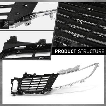 Solid Spare Front Upper Grille Insert Chrome Right Fit For 2016-2018 Lincoln MKX FO1200597