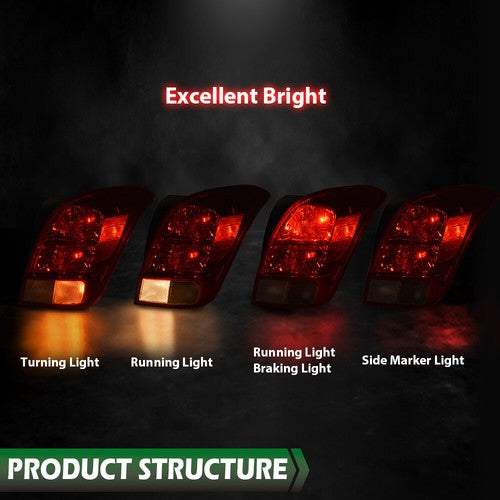 Solid Spare Tail Light Brake Lamp w/ Bulbs Fit For 2013-2019 Chevy Trax Halogen Right Side
