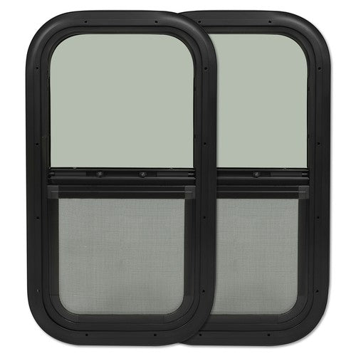 Solid Spare 2 Pack 12 x 22 x1-1/2" Wall Vertical Sliding RV Window Cargo Trailer W/Trim Kit