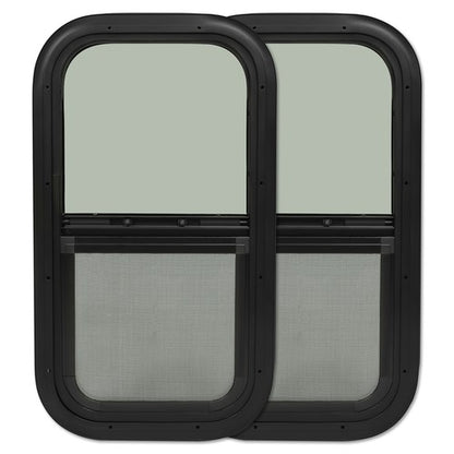 Solid Spare 2 Pack 12 x 22 x1-1/2" Wall Vertical Sliding RV Window Cargo Trailer W/Trim Kit