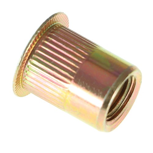 Solid Spare Steel Rivet Nut Rivnut Insert Nutsert 3/8-16 3/8 Carbon Steel Zinc Plated 50Pcs