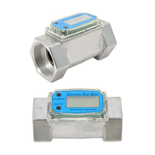 Solid Spare 2-Pack 2" Digital Turbine Flow Meter for Diesel Kerosene Gasoline 15.8-132 GPM
