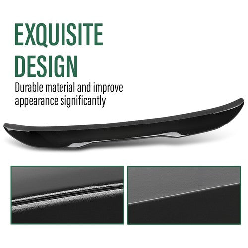 Solid Spare Gloss Black PSM Style Rear Trunk Spoiler Wing For 12-18 BMW F30 F80 335i 328i