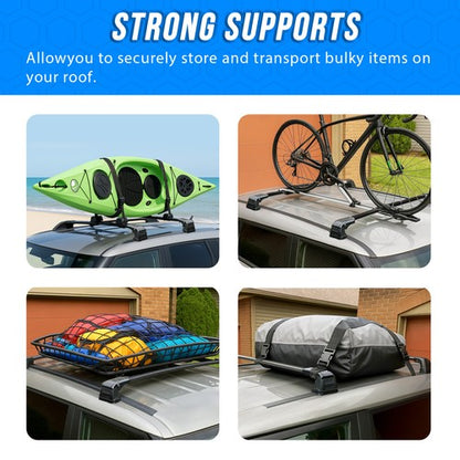 Solid Spare For Kia Soul 2014-2019 Aluminum Roof Rack Rail Cross Bars Luggage Cargo Carrier
